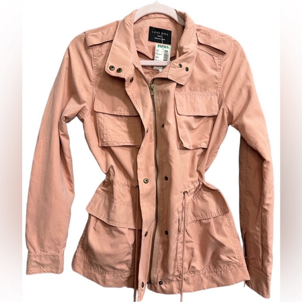 💙❤️ Love Tree Women's Pink Utility Jacket